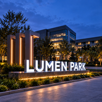 Lettres en métal 3D, enseigne lumineuse, grande taille, sur pied, sur mesure avec base pour parc public, jardin, place publique, décoration extérieure