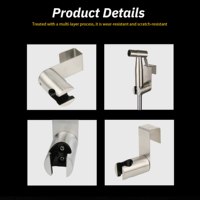 Support de douche moderne en acier inoxydable chromé pour robinets de bidet accessoires de salle de bain pour robinets en laiton