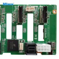 Backplane Hard Drive Kustom 12Gbs 2.5 Inch SAS SATA NVEM Backplane 2.5 Inch 2U 8 Bays PCIE4.0 Papan Ekspansi Hard Disk