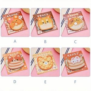 Notas Adhesivas con Forma de Donut y Pan Tostado de Dibujos Animados, Blocs de Notas de Papel Bonitos, Material Escolar para Estudiantes, Artículos Esenciales para el Regreso a Clases - Product Image 6