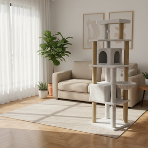 <span class=keywords><strong>Arbre</strong></span> <span class=keywords><strong>à</strong></span> <span class=keywords><strong>chat</strong></span> moderne de luxe XL, griffoir gris basique, <span class=keywords><strong>arbre</strong></span> <span class=keywords><strong>à</strong></span> <span class=keywords><strong>chat</strong></span> d'intérieur pour grimper, décoration d'intérieur pour grands chats adultes, sisal - Product Image 5