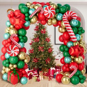 Kit d'arche <span class=keywords><strong>de</strong></span> ballons rouge, vert et or en forme <span class=keywords><strong>de</strong></span> canne à sucre, décoration <span class=keywords><strong>de</strong></span> <span class=keywords><strong>cheminée</strong></span> <span class=keywords><strong>de</strong></span> Noël, toile <span class=keywords><strong>de</strong></span> fond pour fête intérieure, fournitures <span class=keywords><strong>de</strong></span> décoration - Product Image 5