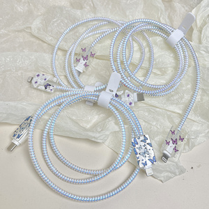 Funda protectora <span class=keywords><strong>de</strong></span> carga <span class=keywords><strong>de</strong></span> moda <span class=keywords><strong>de</strong></span> mariposa transparente <span class=keywords><strong>de</strong></span> estilo coreano para <span class=keywords><strong>cargador</strong></span> <span class=keywords><strong>de</strong></span> <span class=keywords><strong>Apple</strong></span> cable <span class=keywords><strong>de</strong></span> datos <span class=keywords><strong>de</strong></span> carcasa blanda <span class=keywords><strong>de</strong></span> silicona - Product Image 5