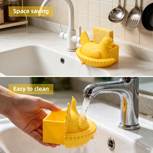 Porta Spugne a Forma di Gallina Stampato in 3D, Organizzatore Multifunzionale per Lavello da Cucina e Bagno, Senza Marca - Product Image 6
