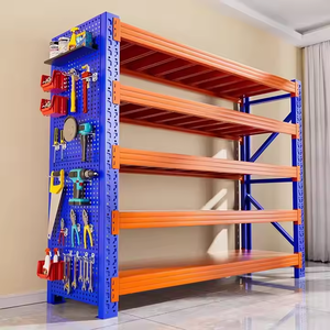 Civatasız Katlanabilir 5 Katlı Ağır Hizmet Tipi <span class=keywords><strong>Metal</strong></span> Depolama Rafı Çelik Raf Ünitesi Ayarlanabilir Endüstriyel Garaj Depolama - Product Image 4