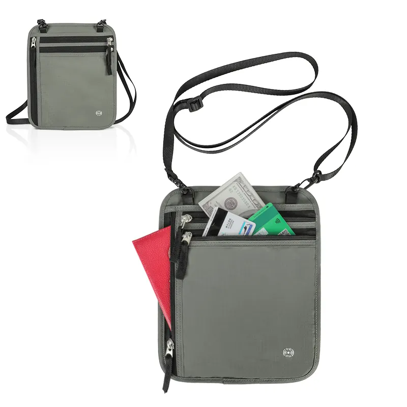 Travel Neck Wallet Multifunctional Travel Passport Card Holder Wallet Sling Bag Neck Passport Bag