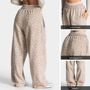 <span class=keywords><strong>Pantalon</strong></span> de sport léopard sans couture pour <span class=keywords><strong>femme</strong></span>, taille haute, ample, extensible dans quatre directions, léger, respirant, séchage rapide, idéal pour le yoga en extérieur - Product Image 3