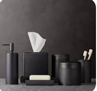 Decorações de Banheiro de Luxo Ecológicas em Estilo Nórdico, Conjunto de Acessórios de Hardware em Resina com Três Peças para Suporte de Escova de Dente - Product Image 5