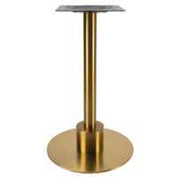 Pied de table rond doré robuste pour mobilier de restaurant, salle à manger, style nordique moderne, en acier inoxydable, café, bistrot, base de table chromée de luxe