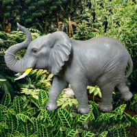 Statues d'animaux de la savane grandeur nature en fibre de verre : éléphant, tigre, zèbre. Décoration et location d'animaux pour tous événements.