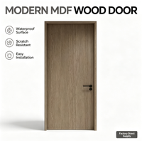 Porte pivotante intérieure multicouche en MDF avec isolation acoustique, porte battante en aluminium et bois pour villa, appartement, décoration moderne de la maison