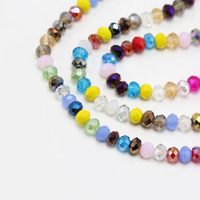 Perle de verre en cristal de couleur mixte, pièces, pour la fabrication de bijoux