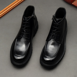Botas de Trabajo de Hombre Estilo Británico JiuZhou C1229-23 Hechas a Medida, Punta Puntiaguda, Parte Superior de Cuero Genuino, Antideslizantes - Product Image 2