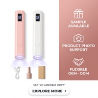 Lampe de séchage portable pour manucure avec écran numérique, fenêtre transparente, rechargeable USB-C, idéale pour les salons de manucure et le séchage du gel.