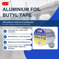 Alüminyum Folyo Bütil Bant Kendinden Yapışkanlı Su Geçirmez Bant Çatı Sızıntısı Onarımı ve Metal Çatı Paneli Ek Yerleri Sızdırmazlık İşleri için
