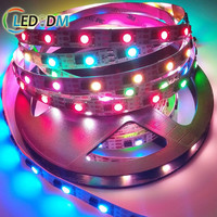 Ws2812b 2811 Strip Led 24V 12V 5V Ws2818 2815 Rgb Rgbw 60/72/96/144 Leds/M Dapat Disesuaikan Antiair