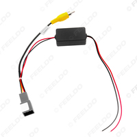 Adaptateur de câble de recul pour stationnement de voiture, prise vidéo mâle 8 broches, câble RCA pour Honda Fit/Greiz/City/BRV avec carte de conversion d'alimentation 12V-6V