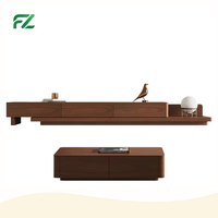 Meuble TV de luxe en aluminium alvéolé, table basse, console avec tiroirs, mobilier de salon pour appartement et hôtel contemporain