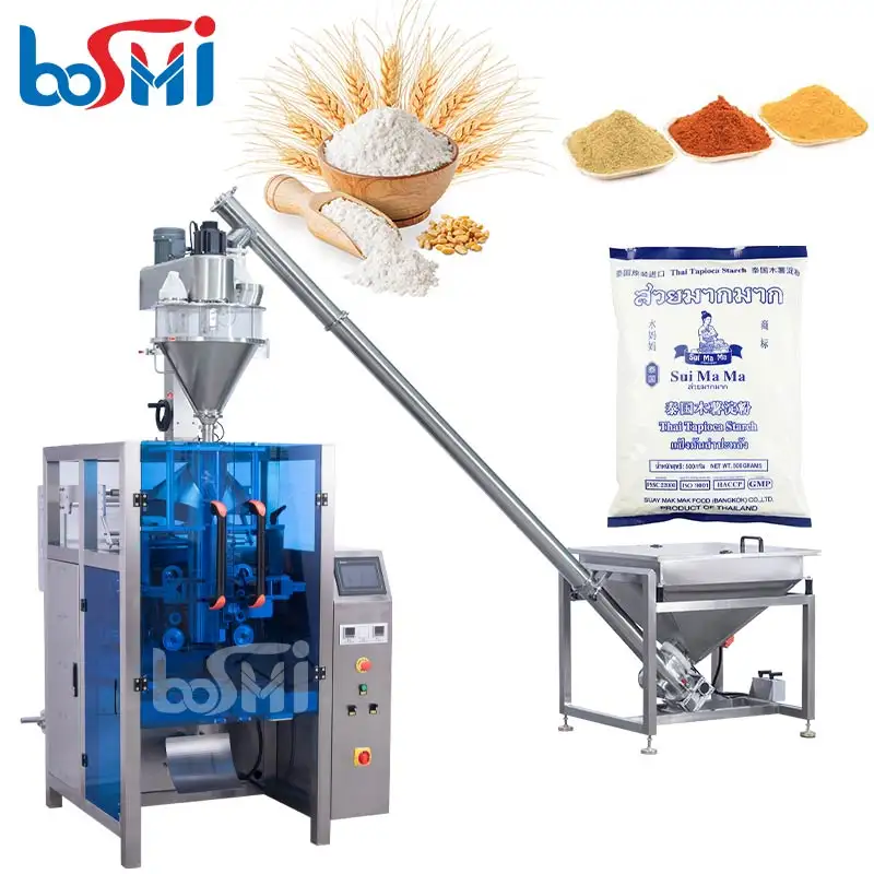 Automatic vertical 100g 500g tea powder almond Cake Flour packaging machine corn starch wheat rice flour packing machine