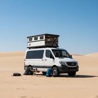P Show FRP PET Tienda de Campaña Eléctrica de Techo Rígido Pop-up X Lift Cuatro Estaciones con Control Remoto Impermeable para Camioneta, Furgoneta, RV