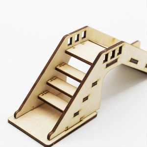 Wooden Staircase Model <b>DIY</b> <b>Kit</b> For Kids Educational Stem Project Toy 4-6 Years Old - Product Image 1