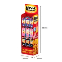 Support d'affichage pour chaussettes de sport personnalisées, présentoir de comptoir de vente au détail, boîte d'affichage en carton pour bas, présentoir en papier ondulé Power Wing
