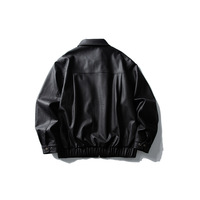 Nouvelle collection automne : Veste en cuir PU mat décontractée et ample de style streetwear japonais rétro pour homme