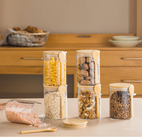 Couvercles ronds en bambou écologiques de qualité alimentaire avec anneau en silicone pour bocaux, flocons d'avoine, yaourt, collations - Vente directe usine