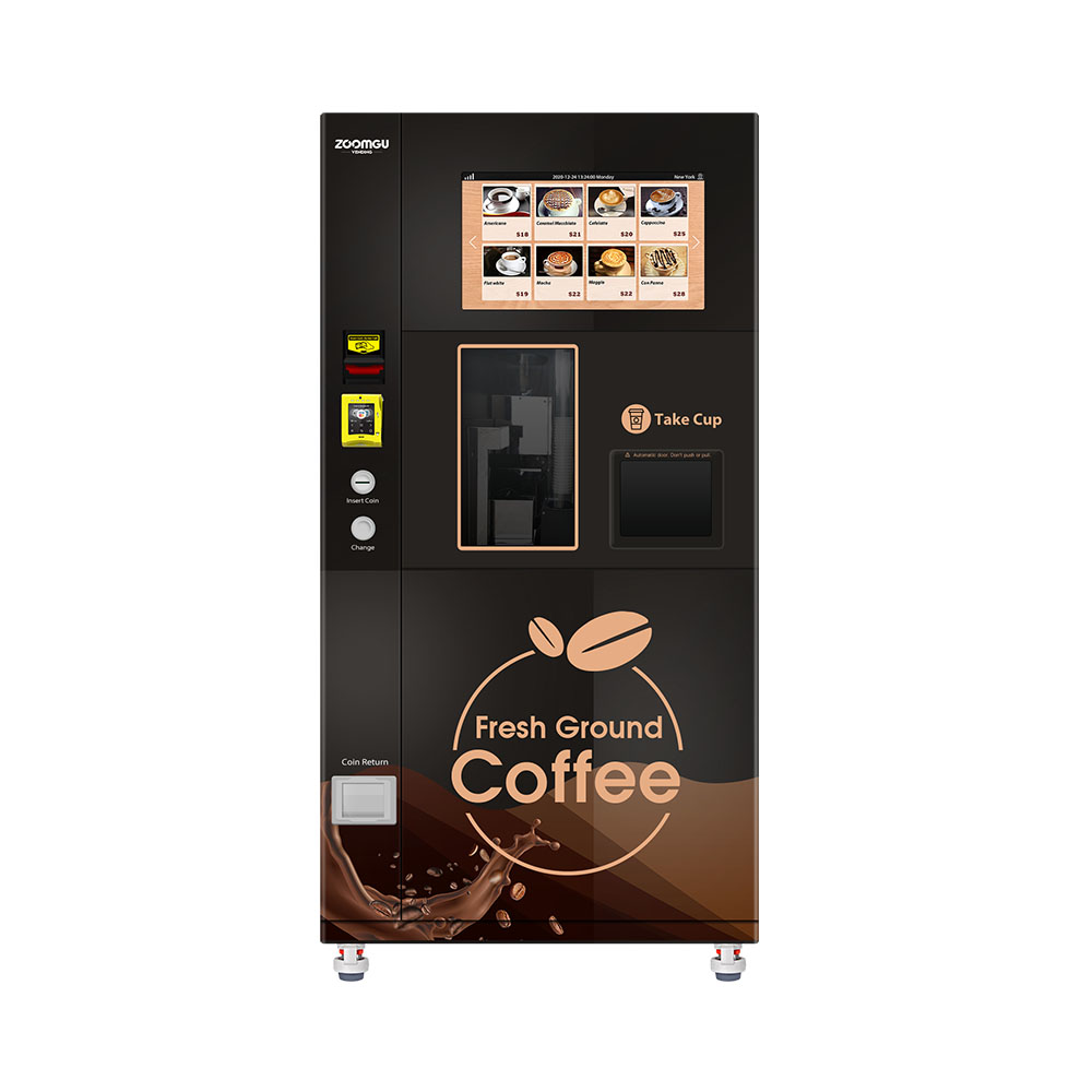 Zoomgu OEM ODM, торговый автомат для свежемолотого кофе, свежемолотый кофе, торговый автомат для кафе