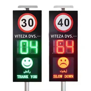 Señal de Tráfico LED <span class=keywords><strong>Solar</strong></span> Personalizada de Fábrica de Alta Calidad con Radar y Pantalla de Velocidad, Señal de Velocidad con Cara Sonriente y Triste para Seguridad Vial - Product Image 5