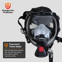 Appareil respiratoire à air comprimé jaune, respirateur à dos, masque facial complet, équipement de sécurité d'urgence pour la lutte contre les incendies