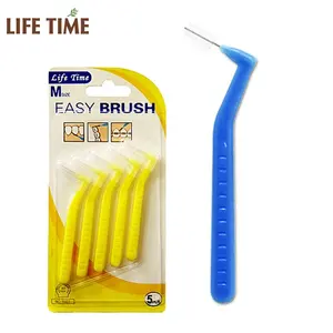 L style orthodontic Cepillos interdentales soft interdental pick dentists factory of interdental brush