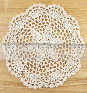 Napperons en dentelle de coton faits à la main de haute qualité pour tasse, bol, plat, table à manger, élégant - Product Image 4