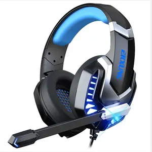 Fashion Flexibele Pc Headset Speler Gebruik Met 3.5Mm Enkele Plug Licht Soft Microfoon Gaming Headset Hoofdtelefoon Met Doos