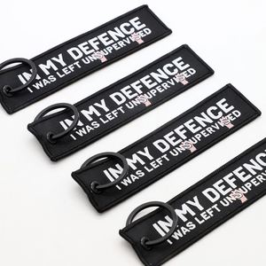 Porte-clés en tissu personnalisé avec logo tissé et slogan amusant pour accessoires et cadeaux originaux – Vente en gros - Product Image 3