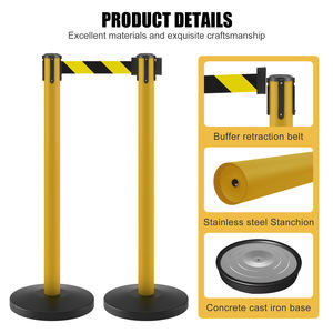 Barrières de sécurité routière pour piétons de haute qualité, événements, 2 m, barrières de contrôle de foule pour concerts, barrières de file d'attente, poteaux de corde, poteaux de séparation - Product Image 5