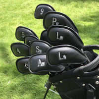 12 pièces épais cuir synthétique Golf fer tête couvre accessoires de Golf en plein air cadeaux Club fer protection Golf Club couverture