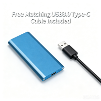 Disque dur externe SSD portable en métal fin, haute vitesse USB3.0 Type-C, disque SSD mobile Plug & Play pour téléphone, ordinateur