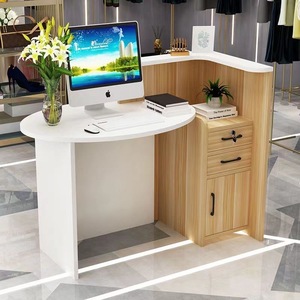 Wss Custom Modern Wood Led Salon Gym Shop Cash Counter Hotel Salon Spa White Reception <b>Desk</b> for Sale - Product Image 4
