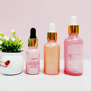 Emballage cosmétique, flacon en verre transparent à dégradé violet, 30 ml, 60 ml, flacon compte-gouttes en verre de luxe avec logo personnalisé pour sérum, huile - Product Image 4