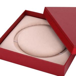 Custom logo Luxury Pearl Necklace <b>Red</b> Gift Box with Foam Tray Bowknot <b>Bracelet</b> Rings Necklace Gift Box - Product Image 2