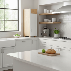 Mobile da Cucina Bianco Stile Shaker Sunique Sydney, Armadietto Moderno Indipendente con Ripiano Superiore da 10 Pollici per Stoccaggio in Cucina - Product Image 3