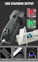 Flacher LED-Strahler im Fabrikdesign mit 3 COB-Seitenleuchten, Doppelschaltersteuerung, Typ-C Powerbank, 100M Strahlweite, Kfz-Inspektionslampe, IP44
