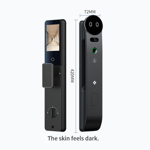 Videoportero Inteligente <span class=keywords><strong>Enrique</strong></span> Tuya con Cerradura Biométrica, Reconocimiento de Huella Dactilar y Facial, para Puertas de Madera, Almacenamiento de Datos en la Nube, Aluminio - Product Image 2