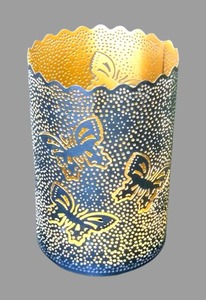 Lanterne décorative en métal découpé, porte-bougie votive en fer fait main, résistante à la chaleur, pour la maison et les mariages - Product Image 4