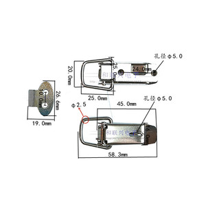 Candado de Viaje de Aleación de Zinc de 58.3mm, Resistente a Cortes, Electrochapado, para Equipaje y Neveras, Accesorio de Hebilla - Product Image 1