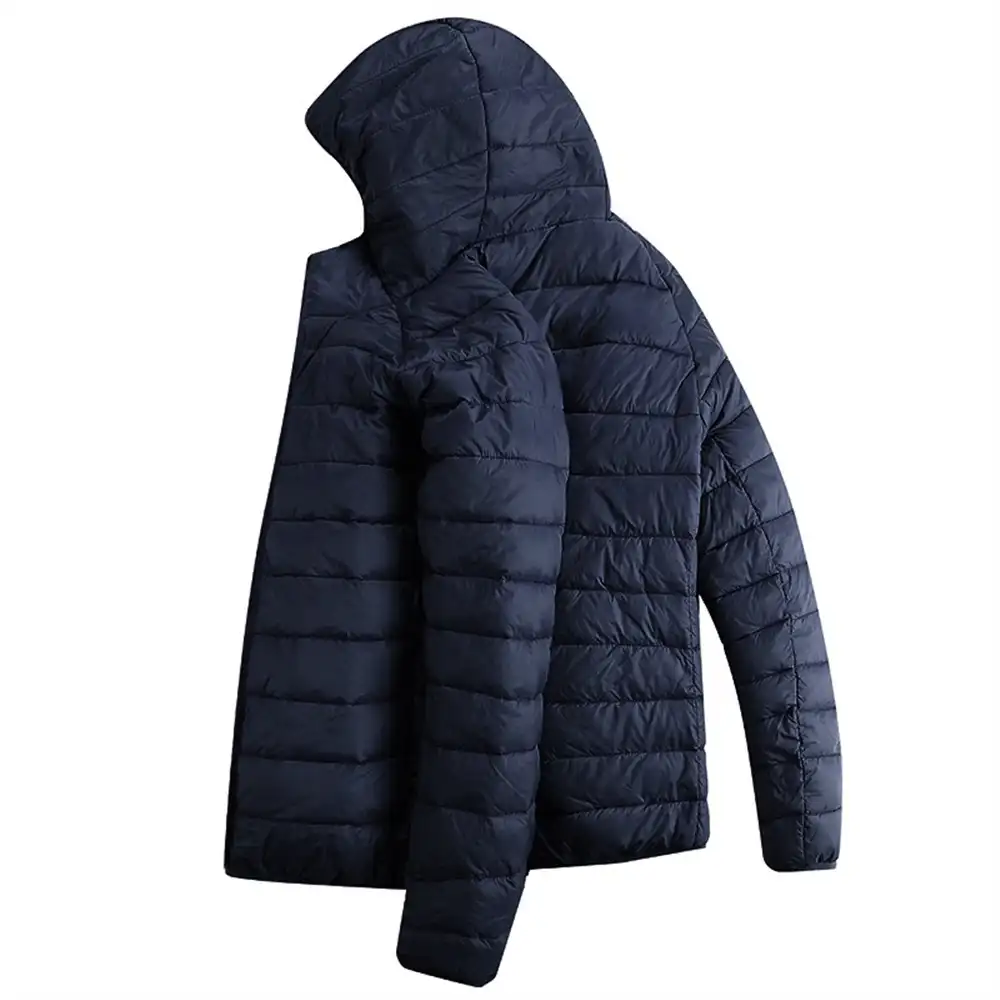 เสื้อแจ็คเก็ตขนเป็ดสำหรับผู้ชาย,เสื้อโค้ทเบาพับได้บุนวมกันลมโลโก้ออกแบบใหม่สำหรับผู้ใหญ่ฤดูหนาว