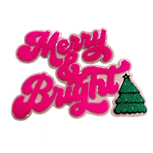 Zd Tùy Chỉnh <span class=keywords><strong>2025</strong></span> Mới Nhất Thiết Kế <span class=keywords><strong>Chenille</strong></span> Lớn Sắt Trên Thêu Vá Hot Màu Hồng Đính Cườm Thêu Vá Cho Phương Tây Cô Gái T-Shirt - Product Image 5