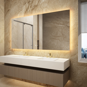 Modern Memory Function Touch Dimming <b>Light</b> up Stepless Dimmable LED Bathroom Mirror Salon Bedroom Use Custom Size Frameless IP44 - Product Image 6