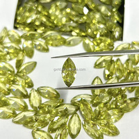 Bijoux Rares Couleur Olive 1.5*3mm à 7*14mm Coupe Marquise CZ Jaune Olive Pierre de Zircon Forme Marquise Zircone Cubique